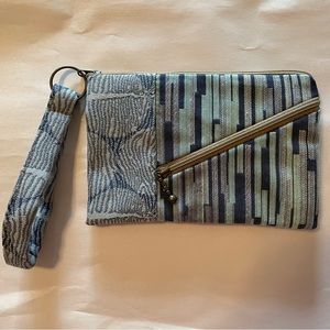 MARUCA Beetle Wrislet Multi-Blue Textile tapestry BOULDER, CO 7" x 4.75" NWOT